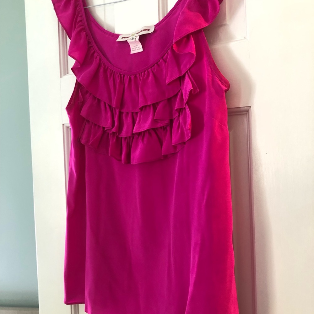 bright pink silt shirt by Amanda Uprichard